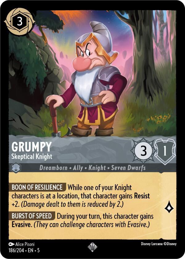 Grumpy Skeptical Knight 186/204 (Shimmering Skies)  | Good Games Adelaide SA