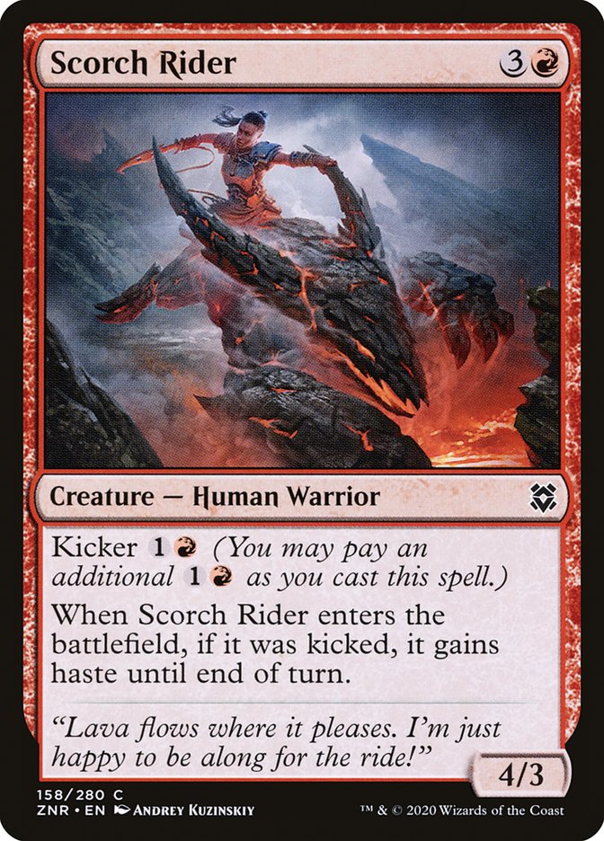 Scorch Rider 158/280 (Zendikar Rising)  - Foil | Good Games Adelaide SA