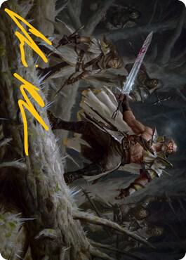 Tovolar Dire Overlord Art Card 05 81 Gold Stamped Signature 5 (Art Series: Innistrad: Midnight Hunt)  | Good Games Adelaide SA