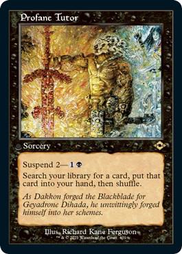 Profane Tutor Retro Frame Foil Etched 401 (Modern Horizons 2)  - Foil | Good Games Adelaide SA