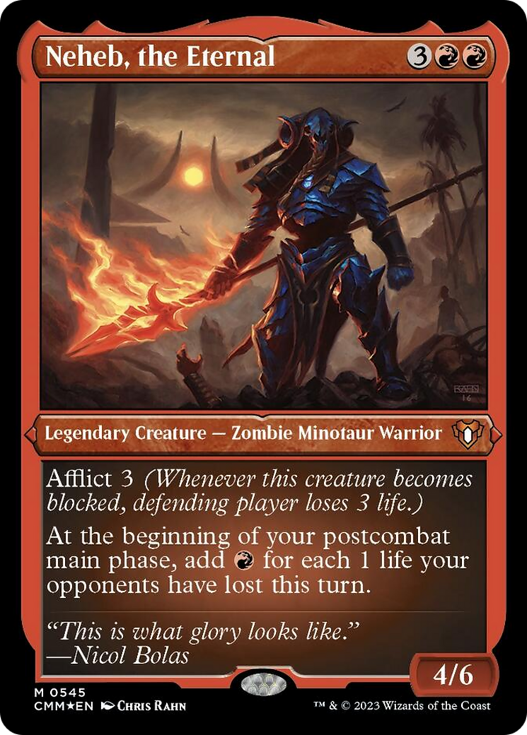 Neheb, the Eternal (Foil Etched) [Commander Masters] | Good Games Adelaide SA