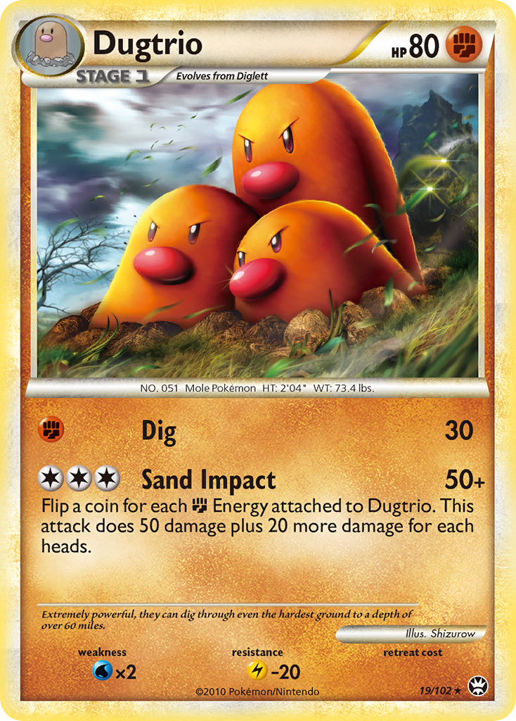 Dugtrio (19/102) [HeartGold & SoulSilver: Triumphant] | Good Games Adelaide SA
