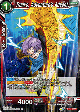 Trunks, Adventure's Advent (BT17-014) [Ultimate Squad] | Good Games Adelaide SA