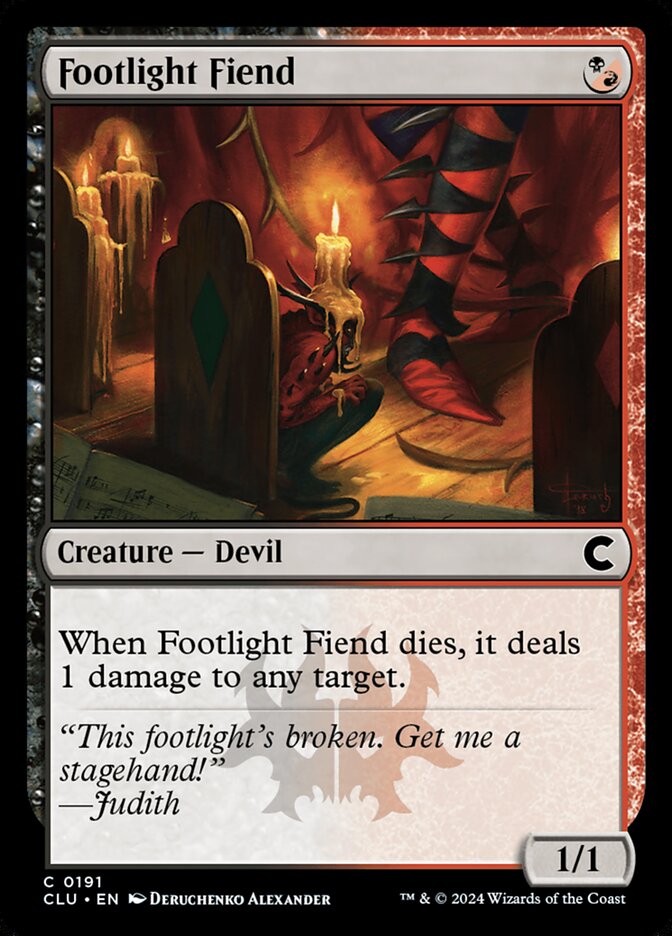 Footlight Fiend 191 (Ravnica: Clue Edition)  | Good Games Adelaide SA