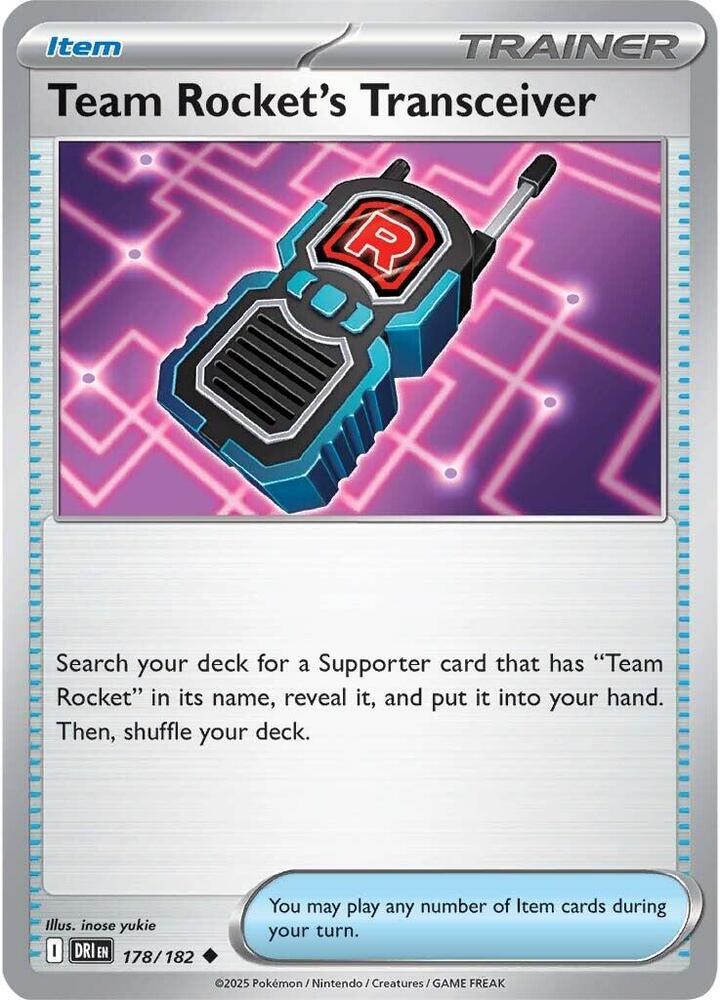 Team Rocket's Transceiver 178/182 (SV10: Destined Rivals)  | Good Games Adelaide SA