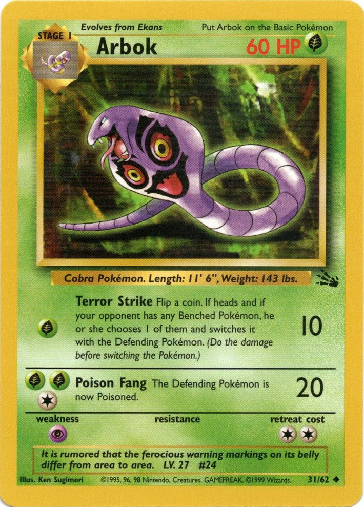 Arbok (31/62) [Fossil Unlimited] | Good Games Adelaide SA