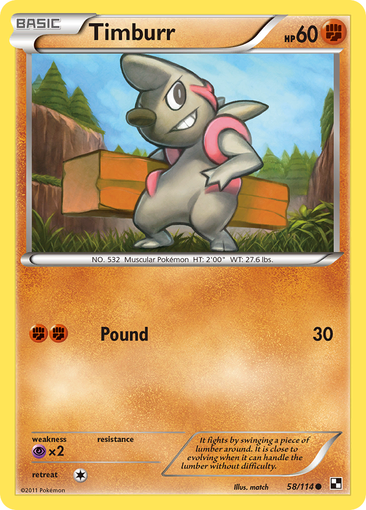 Timburr (58/114) [Black & White: Base Set] | Good Games Adelaide SA