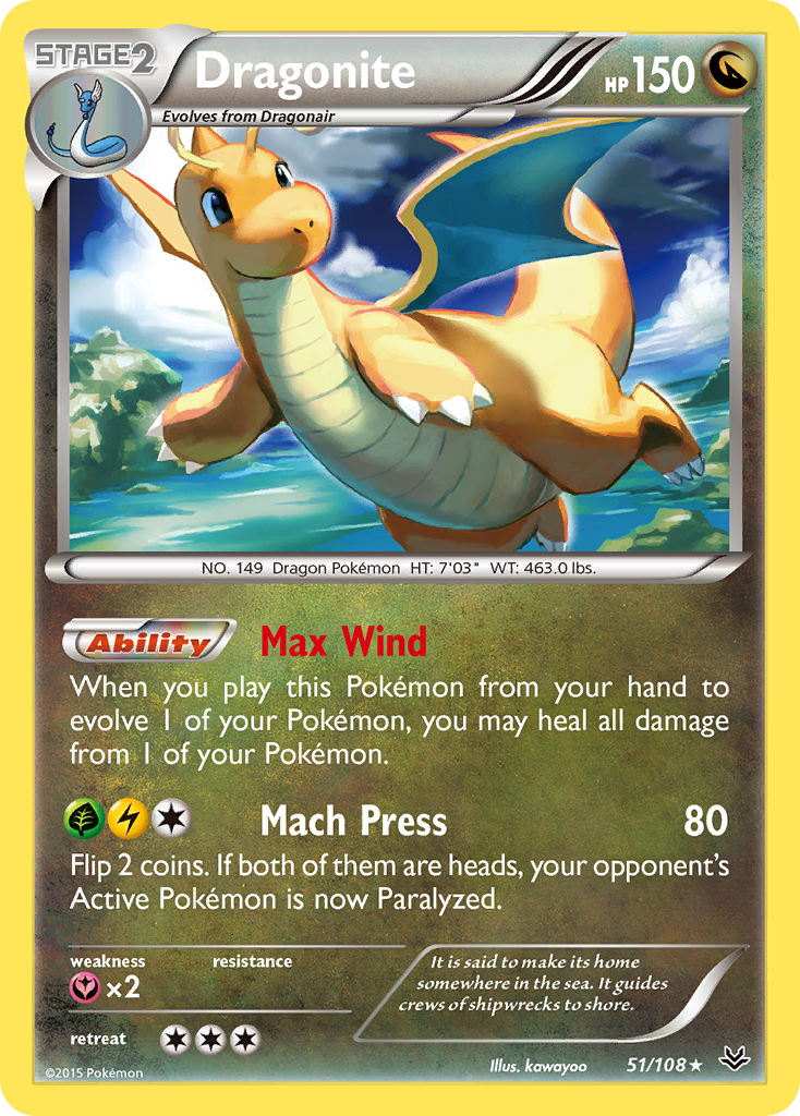 Dragonite (51/108) [XY: Roaring Skies] | Good Games Adelaide SA