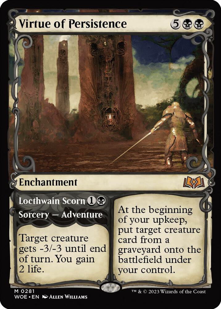 Virtue of Persistence // Locthwain Scorn 281/276 (Wilds of Eldraine)  - Showcase | Good Games Adelaide SA