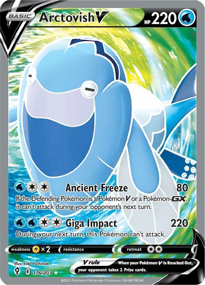 Arctovish V Full Art 176/203 (SWSH07: Evolving Skies)  - Holofoil | Good Games Adelaide SA