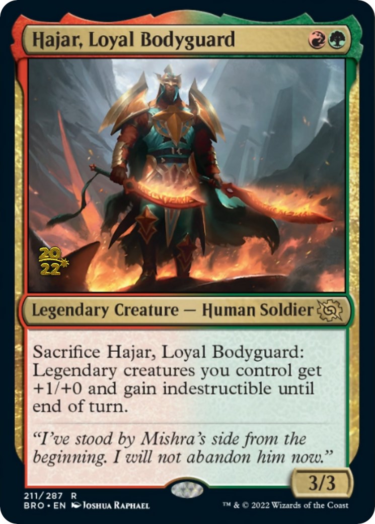 Hajar, Loyal Bodyguard [The Brothers' War: Prerelease Promos] | Good Games Adelaide SA