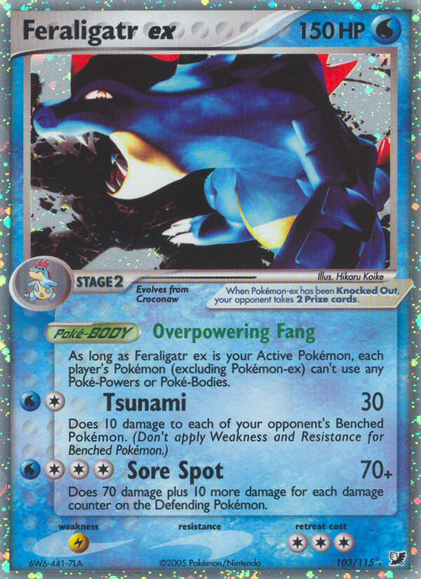 Feraligatr ex (103/115) [EX: Unseen Forces] | Good Games Adelaide SA