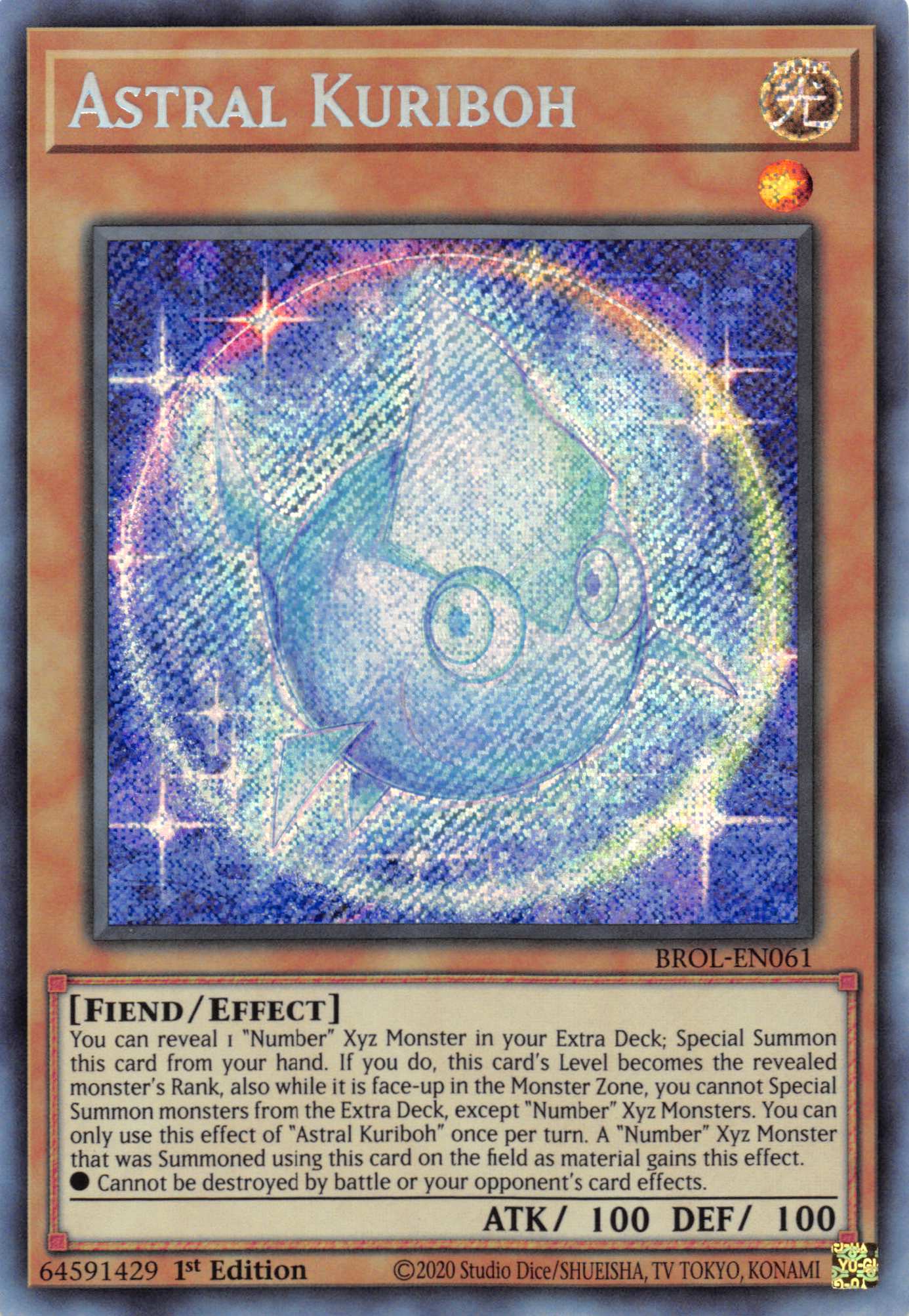 Astral Kuriboh [BROL-EN061] Secret Rare | Good Games Adelaide SA
