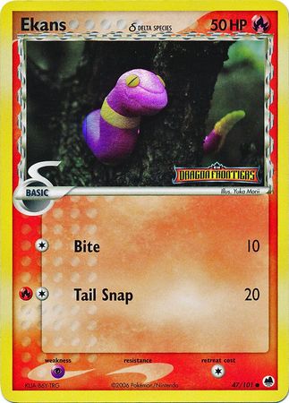 Ekans (47/101) (Delta Species) (Stamped) [EX: Dragon Frontiers] | Good Games Adelaide SA