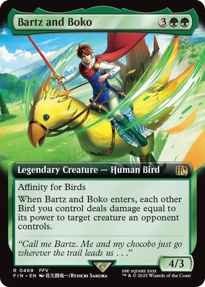 Bartz and Boko 469/309 (FINAL FANTASY)  - Extended Art Foil | Good Games Adelaide SA