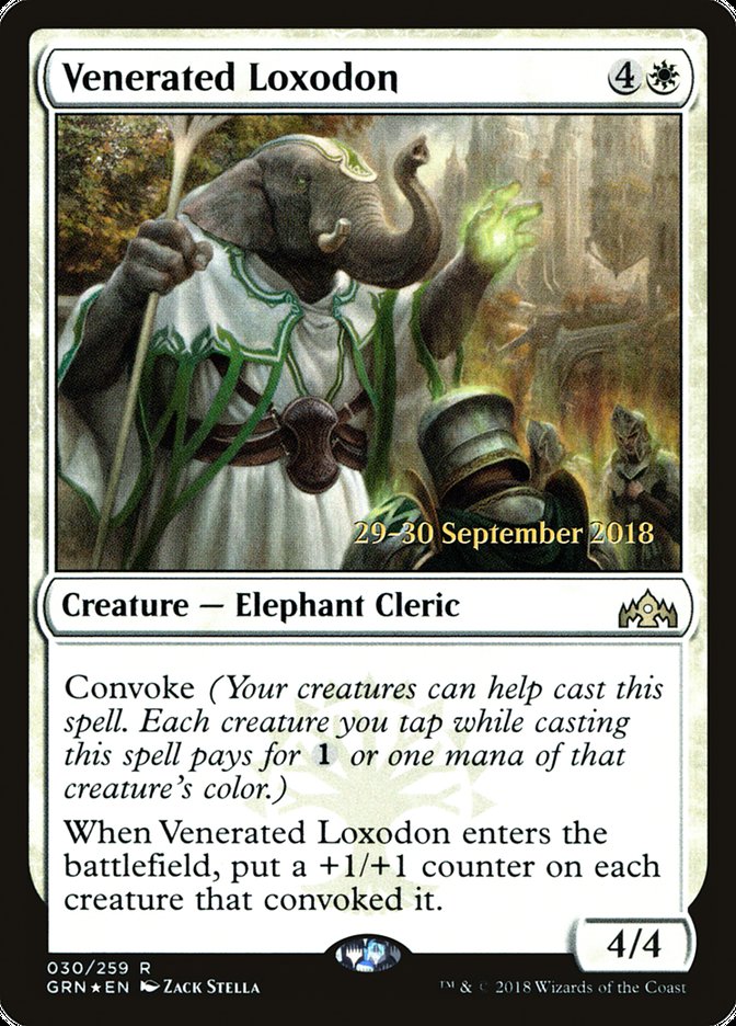 Venerated Loxodon [Guilds of Ravnica Promos] | Good Games Adelaide SA