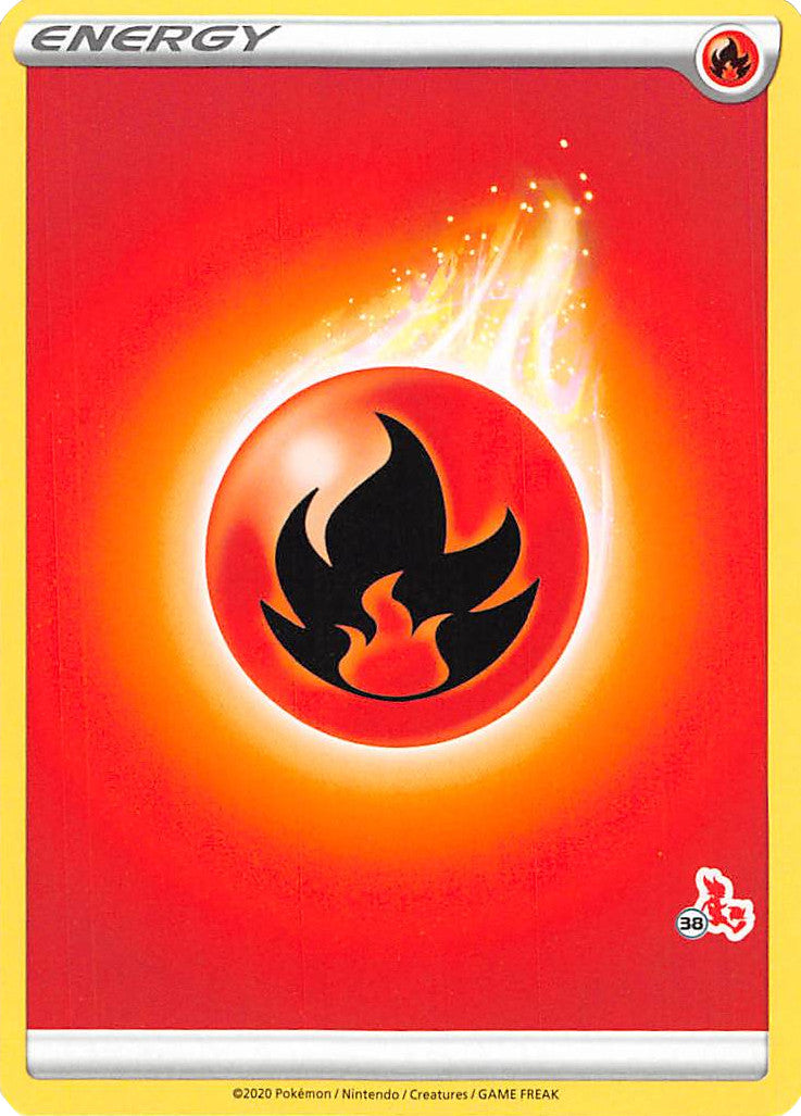 Fire Energy (Cinderace Stamp #38) [Battle Academy 2022] | Good Games Adelaide SA
