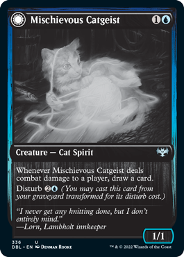 Mischievous Catgeist // Catlike Curiosity [Innistrad: Double Feature] | Good Games Adelaide SA