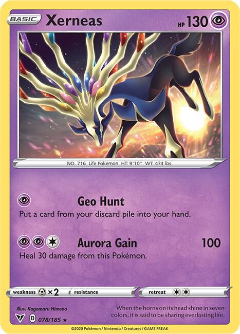 Xerneas 078/185 (SWSH04: Vivid Voltage)  - Reverse Holofoil | Good Games Adelaide SA