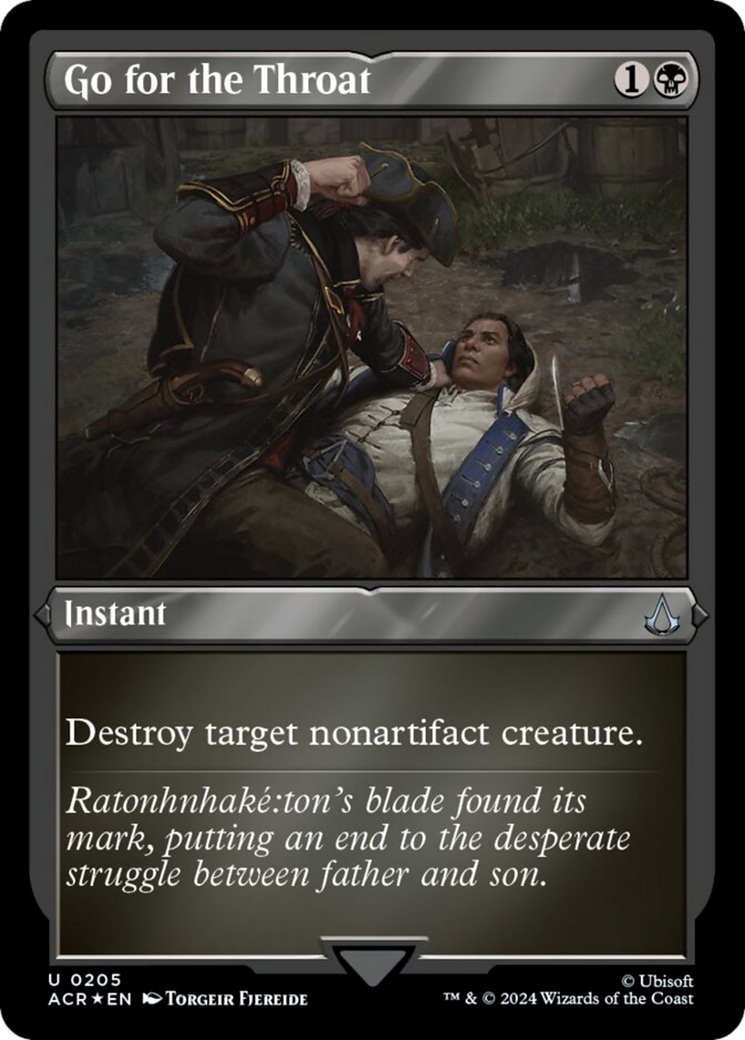 Go for the Throat (Foil Etched) [Assassin's Creed] | Good Games Adelaide SA