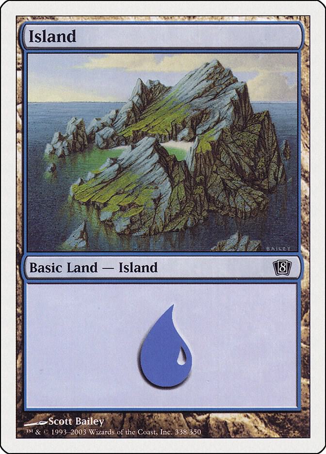 Island 338 338 (8th Edition)  - Foil | Good Games Adelaide SA