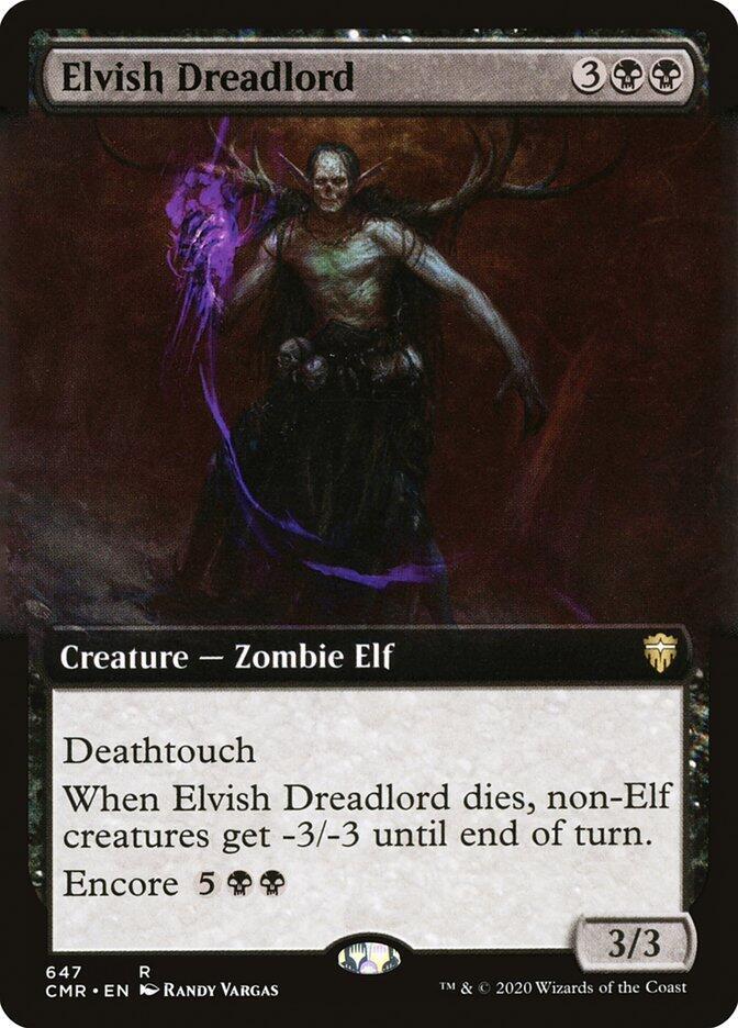 Elvish Dreadlord 647 (Commander Legends)  - Extended Art Foil | Good Games Adelaide SA