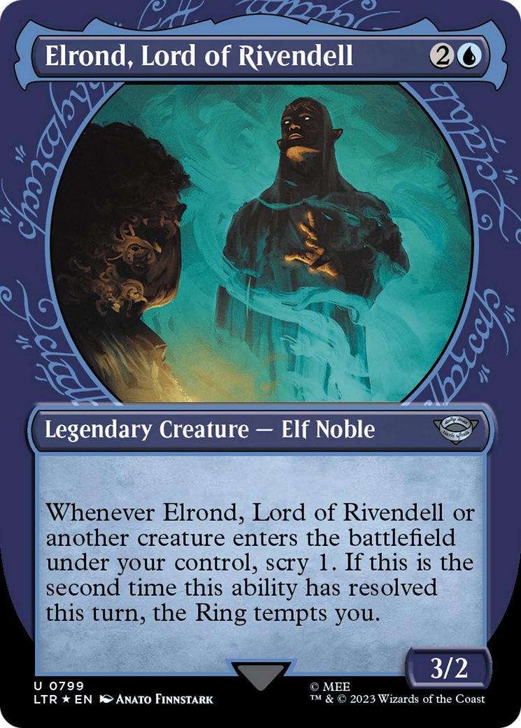 Elrond, Lord of Rivendell (Showcase) (Surge Foil) [The Lord of the Rings: Tales of Middle-Earth] | Good Games Adelaide SA
