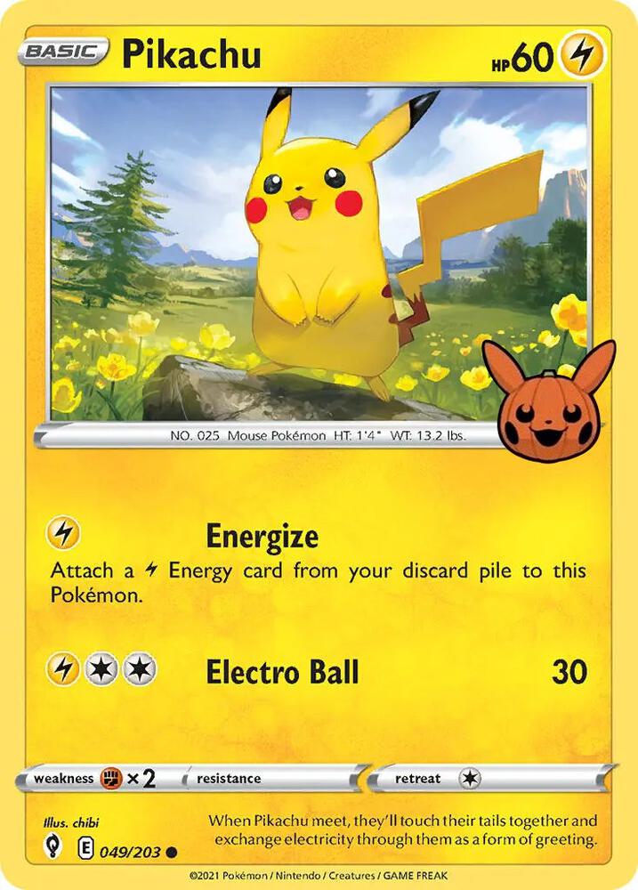 Pikachu 049/203 (Trick or Trade BOOster Bundle)  | Good Games Adelaide SA