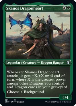 Skanos Dragonheart Foil Etched 521 (Commander Legends: Battle for Baldur's Gate)  - Foil | Good Games Adelaide SA