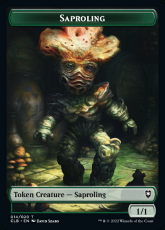 Treasure // Saproling Double-sided Token [Commander Legends: Battle for Baldur's Gate Tokens] | Good Games Adelaide SA