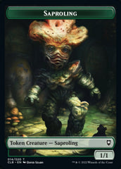 Treasure // Saproling Double-sided Token [Commander Legends: Battle for Baldur's Gate Tokens] | Good Games Adelaide SA