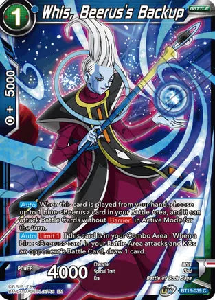 Whis, Beerus's Backup [BT16-039] | Good Games Adelaide SA