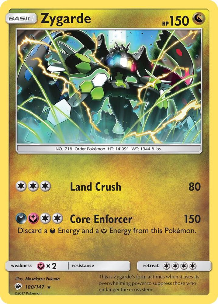 Zygarde 100/147 (SM - Burning Shadows)  - Holofoil | Good Games Adelaide SA