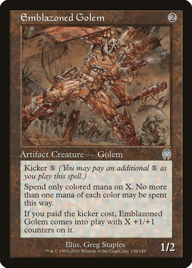 Emblazoned Golem 136 (Apocalypse)  - Foil | Good Games Adelaide SA