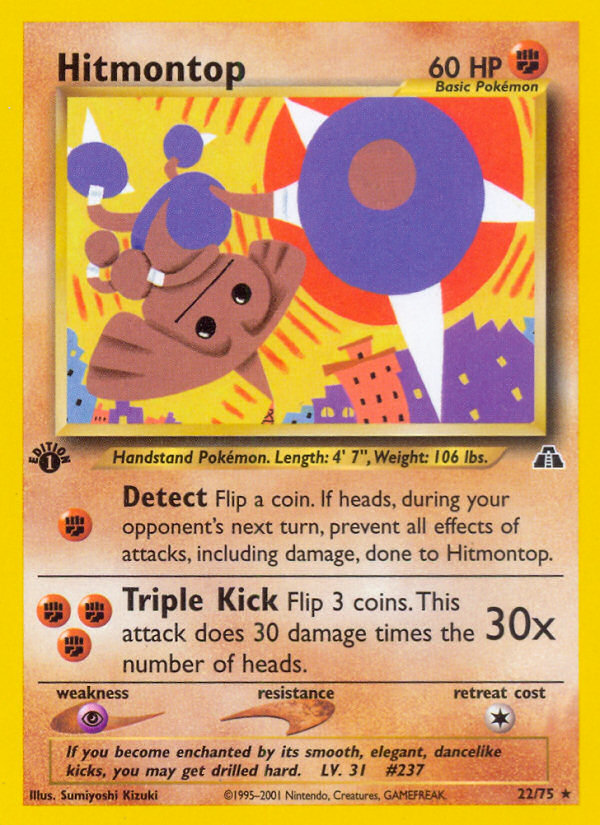 Hitmontop (22/75) [Neo Discovery 1st Edition] | Good Games Adelaide SA