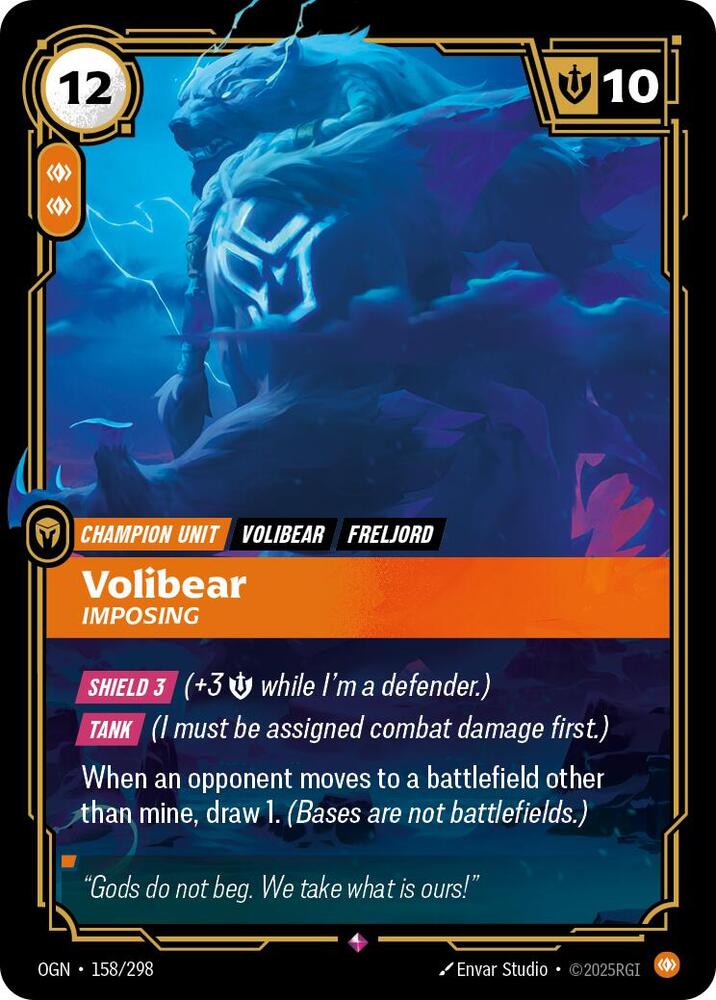 Volibear Imposing 158/298 (Origins)  - Foil | Good Games Adelaide SA
