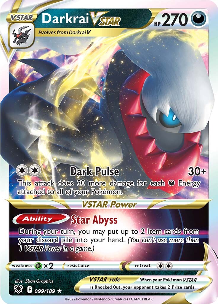 Darkrai VSTAR (099/189) [Sword & Shield: Astral Radiance] | Good Games Adelaide SA