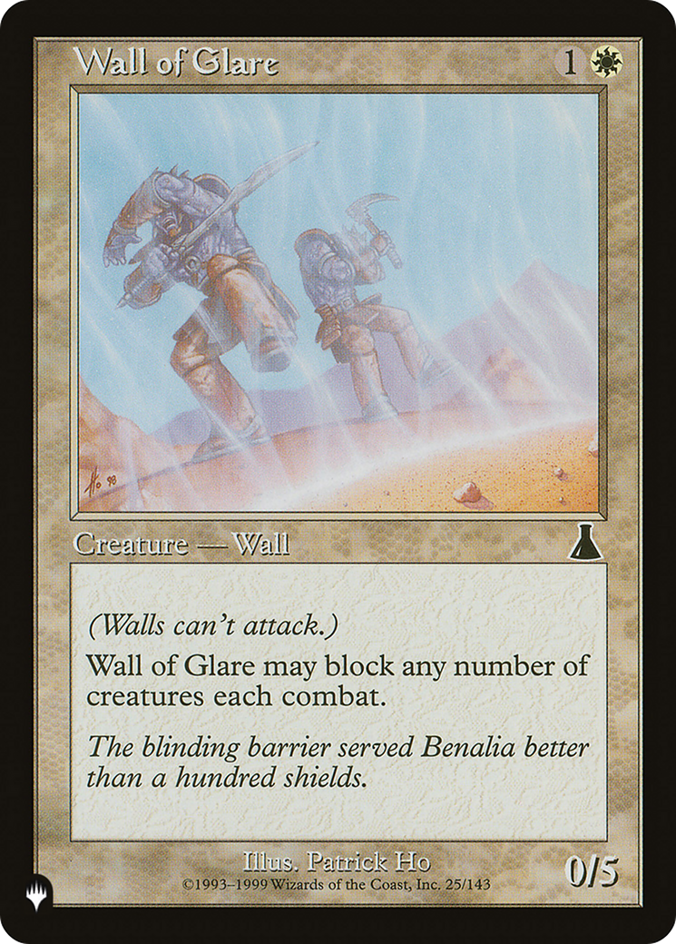 Wall of Glare [The List Reprints] | Good Games Adelaide SA