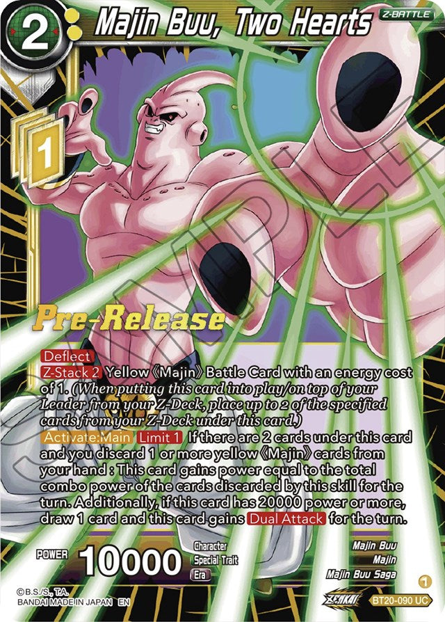 Majin Buu, Two Hearts (BT20-090) [Power Absorbed Prerelease Promos] | Good Games Adelaide SA