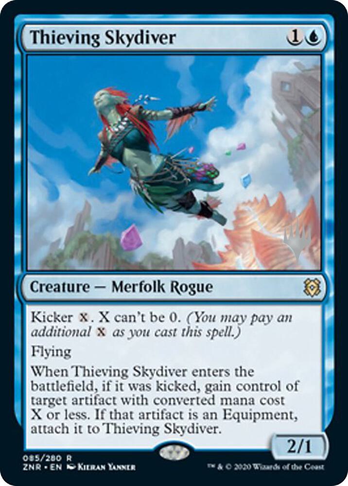 Thieving Skydiver 85 (Promo Pack: Zendikar Rising)  - Foil | Good Games Adelaide SA