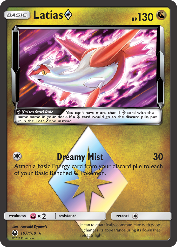 Latias (107/168) (Prism Star) [Sun & Moon: Celestial Storm] | Good Games Adelaide SA