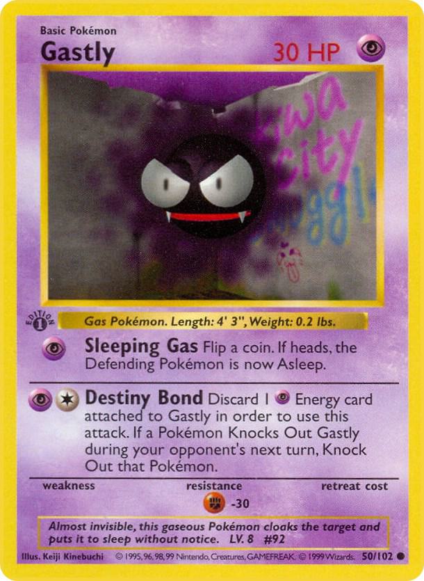 Gastly 050/102 (Base Set (Shadowless))  - 1st Edition | Good Games Adelaide SA