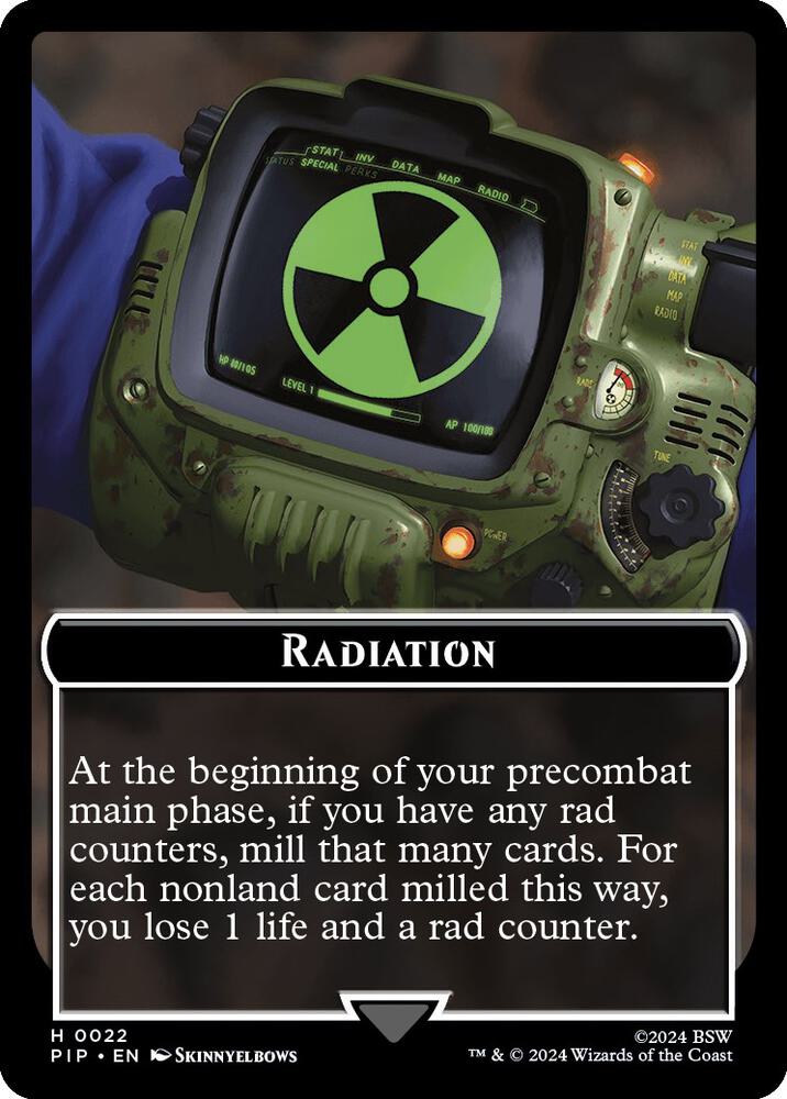 Radiation Soldier 0010 Double Sided Token 22 // 10 (Universes Beyond: Fallout)  - Foil | Good Games Adelaide SA