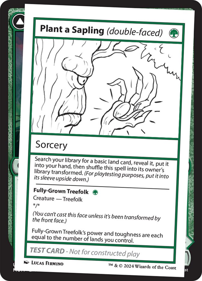 Plant a Sapling // Fully-Grown Treefolk  (Mystery Booster 2 Playtest Cards)  | Good Games Adelaide SA