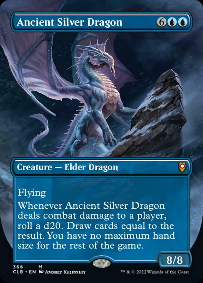 Ancient Silver Dragon (Borderless Alternate Art) [Commander Legends: Battle for Baldur's Gate] | Good Games Adelaide SA
