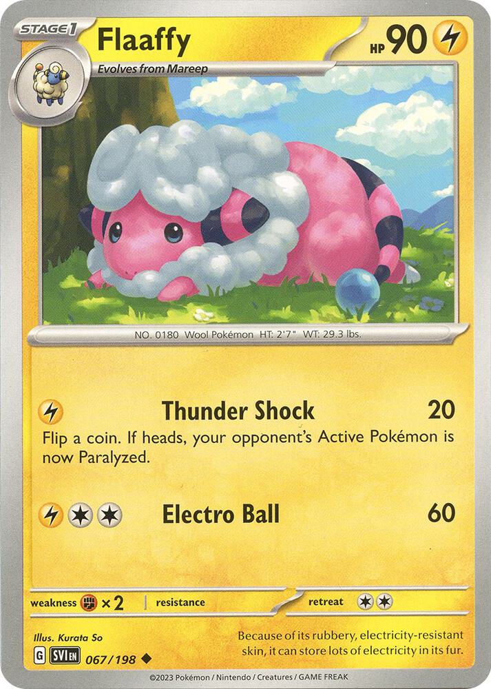 Flaaffy 067/198 (SV01: Scarlet & Violet Base Set)  | Good Games Adelaide SA