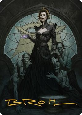 Liliana of the Veil Art Card Gold Stamped Signature 24 (Art Series: Dominaria United)  | Good Games Adelaide SA
