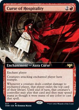 Curse of Hospitality Extended Art 377 (Innistrad: Crimson Vow)  - Foil | Good Games Adelaide SA