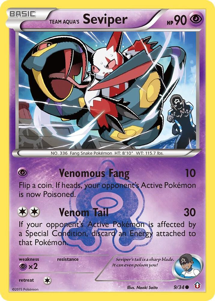 Team Aqua's Seviper 9/34 (Double Crisis)  | Good Games Adelaide SA