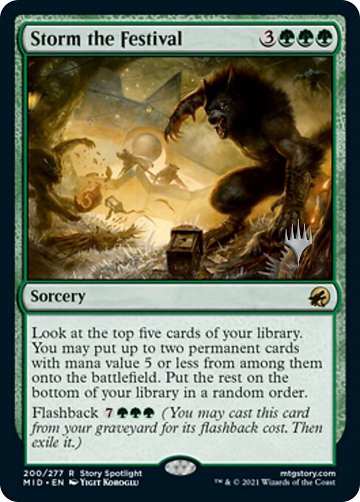 Storm the Festival 200 (Promo Pack: Innistrad: Midnight Hunt)  - Foil | Good Games Adelaide SA